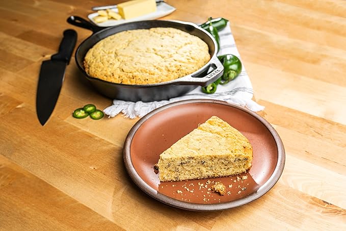 Lodge Cast Iron Skillet Cornbread - Pair with Cast Iron Skillet Wedge Pan Cornstick Pan or Muffin Pan Quality Ingredients (8 Pack) - Hotshot Jalapeño
