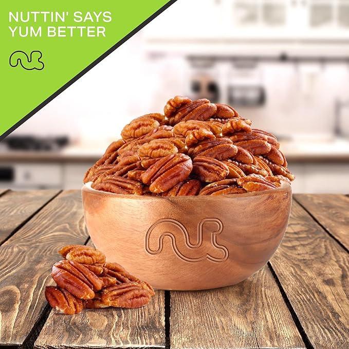 NUT CRAVINGS - Pecans Halves Roasted &amp Unsalted No Shell (32oz - 2 LB) Bulk Nuts Packed Fresh in Resealable Bag - Healthy Protein Food Snack Food Assortments