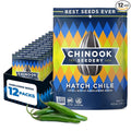 Chinook Seedery Sunflower Seeds to Eat — Jumbo Flavored Roasted Low Sodium Snacks — Keto Friendly Gluten-Free Non-GMO — Hatch Green Chile Flavor 4 oz (12-Pack)