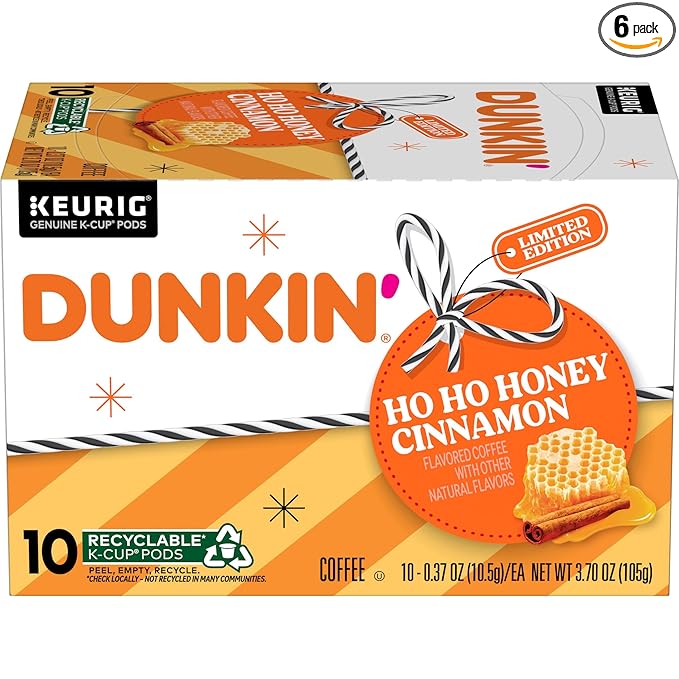 Dunkin’ Ho Ho Honey Cinnamon Flavored Coffee 60 Keurig K-Cup Pods