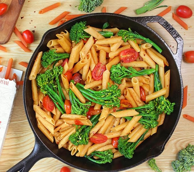 EXPLORE CUISINE Organic Red Lentil Penne - High Protein &amp Fiber Gluten Free Pasta Easy to Make - Organic Non GMO - 24 Total Servings 8 Ounce (Pack of 6)