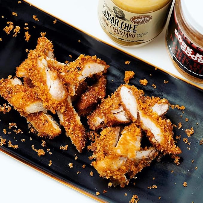 Pork King Good - Pork Rind Breadcrumbs - 2 Pack! Keto Friendly Paleo Gluten-Free Sugar Free Zero Carb Panko Substitute (Two 12 Oz Jars) (Original 2 Pack)
