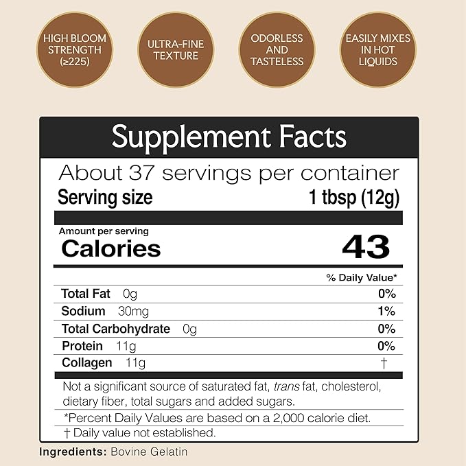 Neversink Naturals Grass Fed Gelatin Powder - Unflavored – 100% Grass-Fed Bovine Gelatin – 11g Protein – Keto &amp Paleo – Beef Gelatin Powder for Gummies Bone Broth Baking Desserts and Cooking