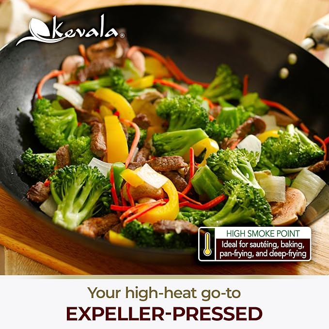 Kevala Grapeseed Oil - Nutritious Oil Great for Cooking and Beauty Made with Carefully Selected Grapes Perfect Base with Natural Flavor for Salad Dressings Natural Vitamin E Source 64 fl oz