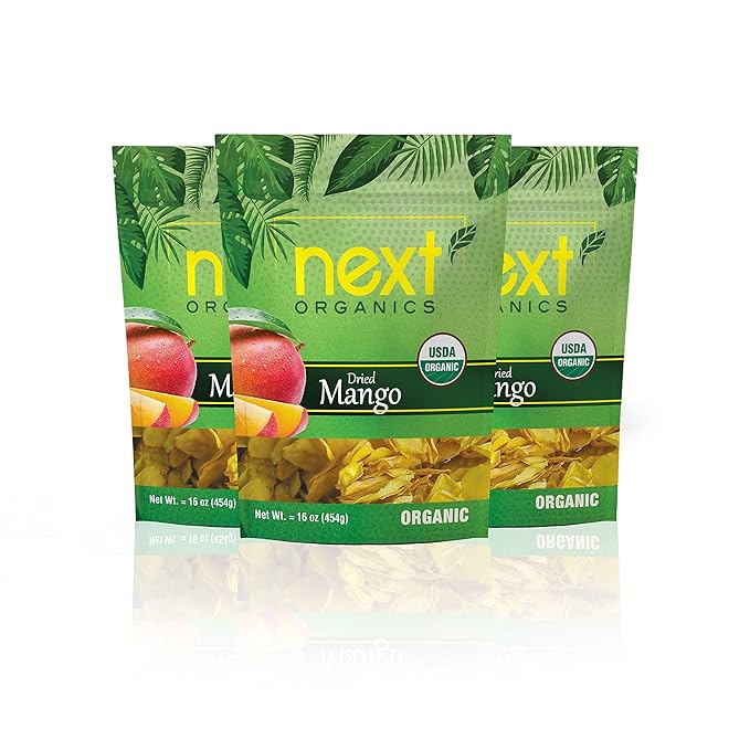 Next Organics Dried Mango 16 oz Bag (Pack of 3)
