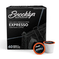 Brooklyn Beans Express-O Gourmet Coffee Pods - Compatible with Keurig 2.0 K Cup Brewers 40 Count Rich and Bold Espresso