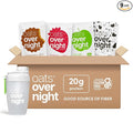 Oats Overnight Classic Variety Pack - High Protein High Fiber Breakfast Protein Shake - Gluten Free Oatmeal Non GMO Oatmeal - Green Apple Cinnamon Cookies &amp Cream &amp More (8 Pack + Shaker Bo