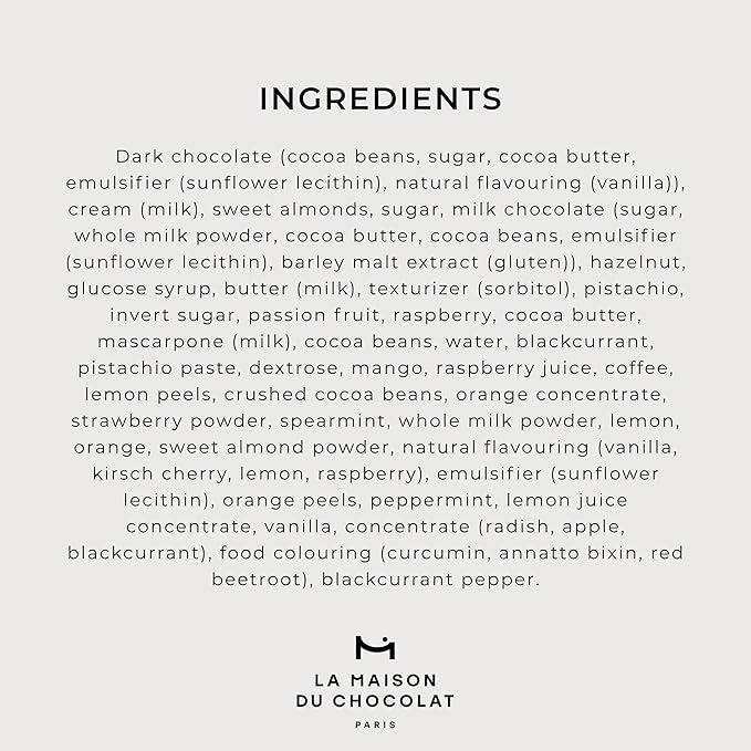 LA MAISON DU CHOCOLAT Coffret Maison Dark Gourmet Dark French Chocolate Gift Box (60 Pieces)