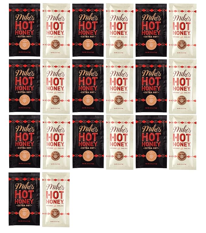Mike’s Hot Honey Packets Snack Peak Variety Gift Box (20 - .5 oz packets) – Hot and Extra Hot