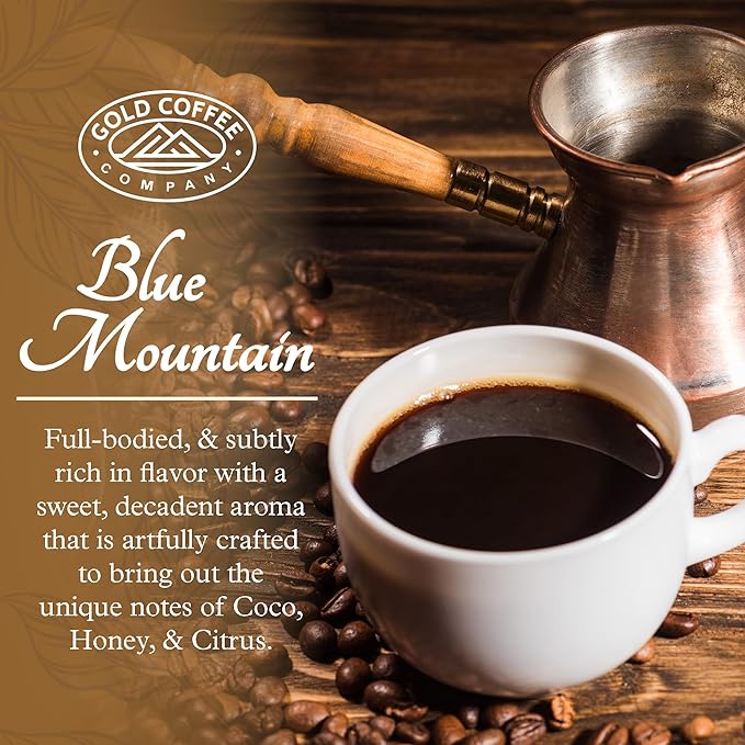 Gold Coffee Bundle | Kanaloa &amp Blue Mountain Medium Roast Whole Bean |100% Arabica Coffee 1 lb. (Pack of 2)