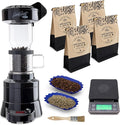 Coffee Roaster Bundle SR540 Glass Extension Tube Pour Over Digital Scale (4lbs) Sample Pack of Green Beans (2-Pack) Sample Trays Chaff Brush