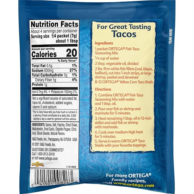 Ortega Seasoning Mix Fish Taco 1 oz