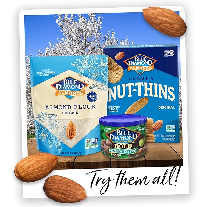 Blue Diamond Almonds Almond Flour Gluten Free Blanched Finely Sifted 48 oz (Pack of 2)