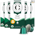 Cru Kafe Decaf USDA Organic Espresso Coffee Capsules (50 Pods) Fairtrade Coffee Pods Compatible with Nespresso Original Line and Pixie Machines