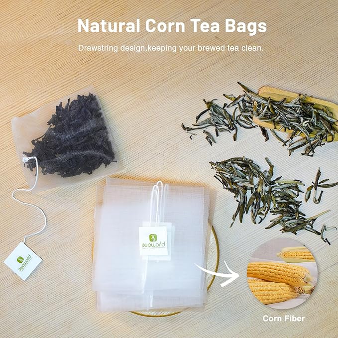 iTeaworld Da Hong Pao - Oolong Loose Leaf - Wuyi Rock Tea Oolong Tea Loose Leaf Scent Whole Loose leaves for Daily Use with 20 Eco-Conscious Tea Bags （3.5oz/100g)