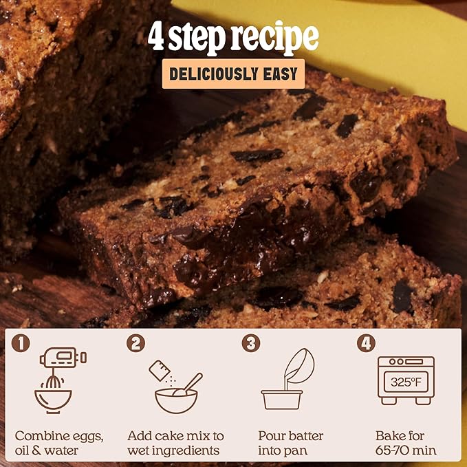 Cravings by Chrissy Teigen Banana Bread Mix - Just Add Eggs Oil Water - Banana Cake or Banana Muffin Mix (Pack of 3)