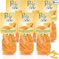 Perle di Sole Candied Orange Peels Dipped in Sugar - Italian Candied Orange Peel Slices for Baking and Snacking - 6 Pack (3.5 oz | 100 g)