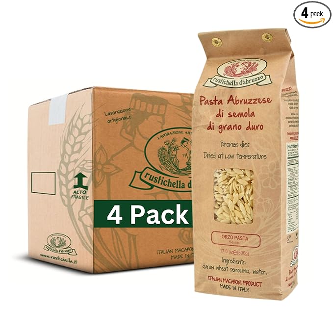 Rustichella Orzo 17.5-Ounce Bags (Pack of 4)