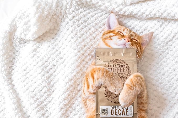 Kitty Town Coffee: Delilah's Decaf Dark Roast Decaf Coffee From Brazil 2lb (32oz) Ground