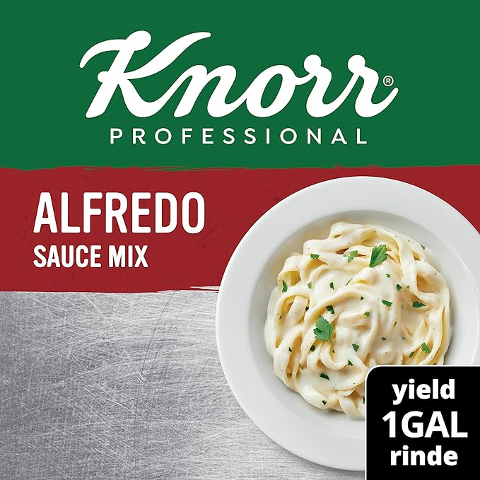 Knorr Professional Alfredo Sauce Mix Made With Real Parmesan Cheese Gluten Free No Artificial Colors Flavors or Preservatives 1 lb Pack of 4