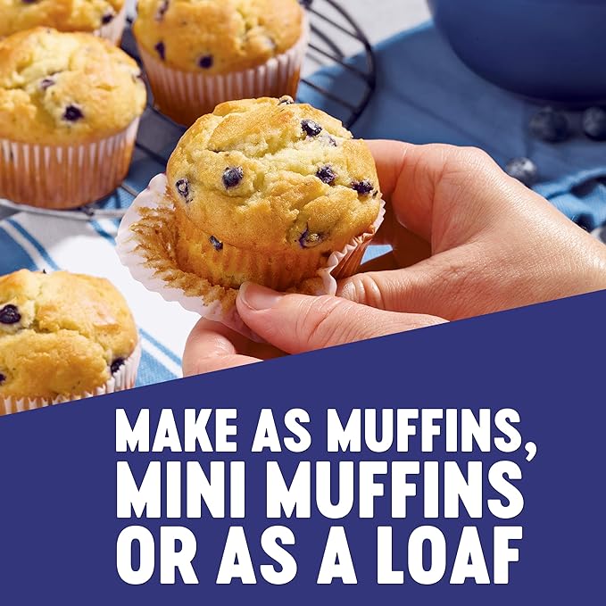 Krusteaz Wild Blueberry Muffin Mix - No Artificial Flavors or Colors - 17.1 OZ (Pack of 3)