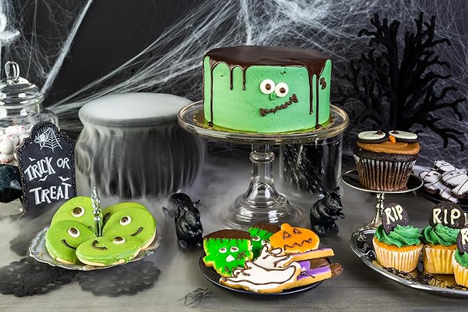 Funfetti Halloween Bundle 2 Chocolate Cake Mixes 1 of each Green and Orange Vanilla Frosting