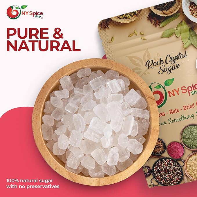 NY SPICE SHOP Rock Sugar – 5 Pound Bag Rock Candy Crystals – Sugar Rocks Whole Crystals – Rock Candy – Rock Sugar for Tea Cakes