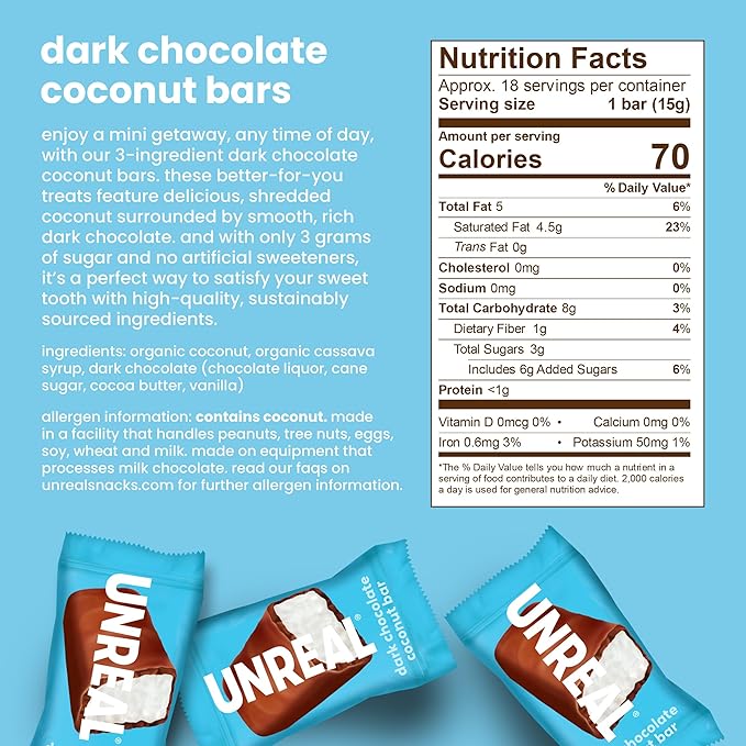 UNREALVariety Pack (3 Bag Sampler) | Less Sugar Fair Trade Non-GMO Ingredients with no Corn Syrup or Sugar Alcohols No Soy