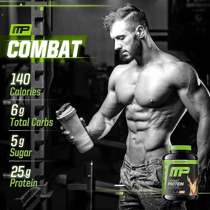 Muscle Pharm Combat 4lb Horchata Protein &amp MusclePharm Combat Chocolate Peanut Butter Cup Sport Bars