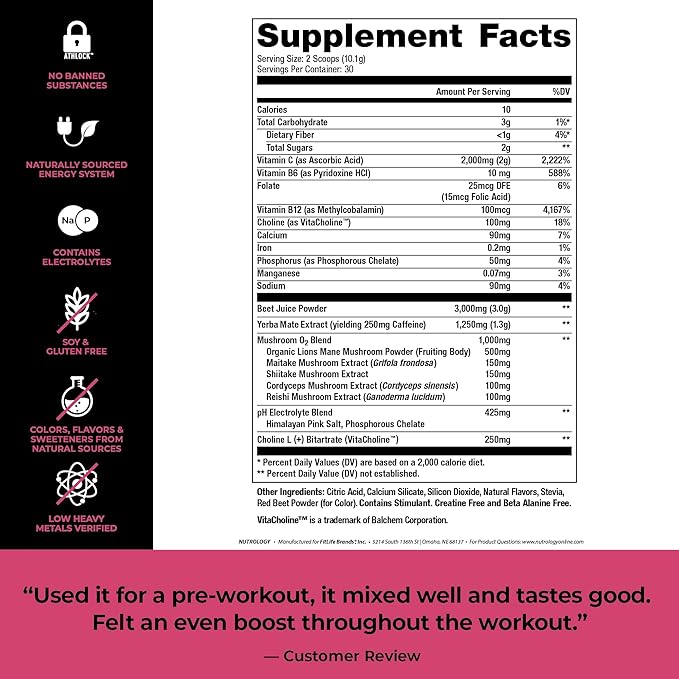 Nutrology TRIPACT Protein Powder 7-in-1 Meal Replacement Shake Vanilla Latte Cinnamon Flavor (40 Servings) Beet Natural O2 Pre Workout Powder Passion Fruit Flavor (30 Servings)
