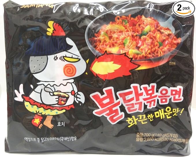 Samyang Ramen / Spicy hwhse Chicken Roasted Noodles 5 Count (2 Pack)