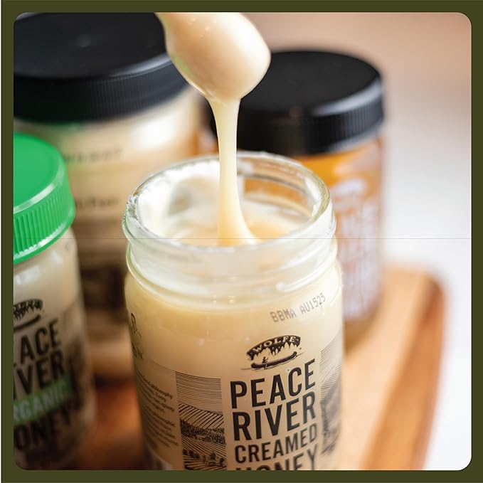 Peace River Unpasteurized Pure White Honey 500g/17.6 oz. Jar