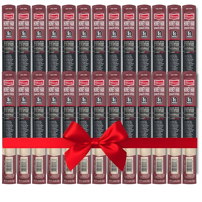 Jerky.com Honey Ham Jerky Sticks - 26 Pack | 100% Honey Ham Sticks | High Protein Low Carb Keto Friendly Gluten Free No MSG | Individually Wrapped Jerky Gifts for Men