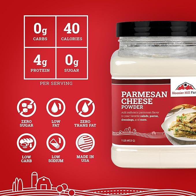 Hoosier Hill Farm Parmesan Cheese Powder 1LB (Pack of 1)