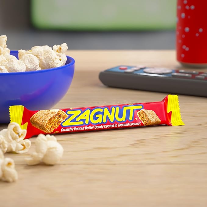 ZAGNUT Crunchy Peanut Butter with Toasted Coconut Candy Bars 1.51 oz (18 Count)