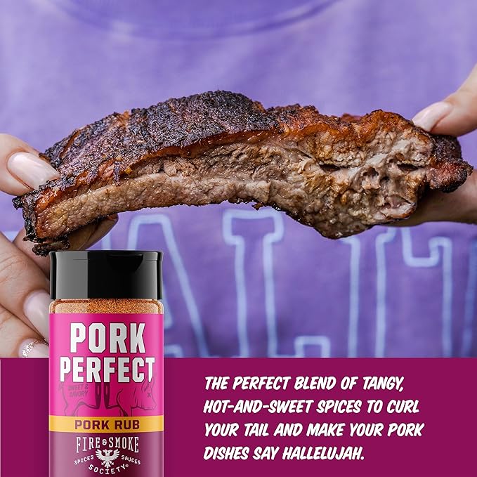 Fire &amp Smoke Society Flavor Core Variety Pack | BBQ Rubs and BBQ Seasonings for Smoking and Grilling | Father's Day Gifts for Dad | Large Spices Set (4-Pack)