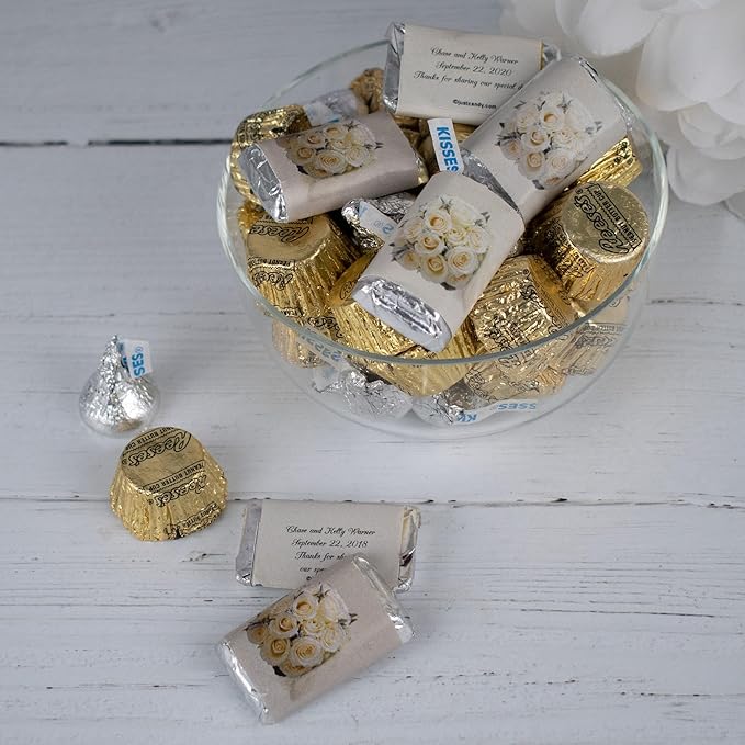 1.6 lbs Floral Wedding Candy Mix Chocolate Party Favors (Approximately 115 Pcs)