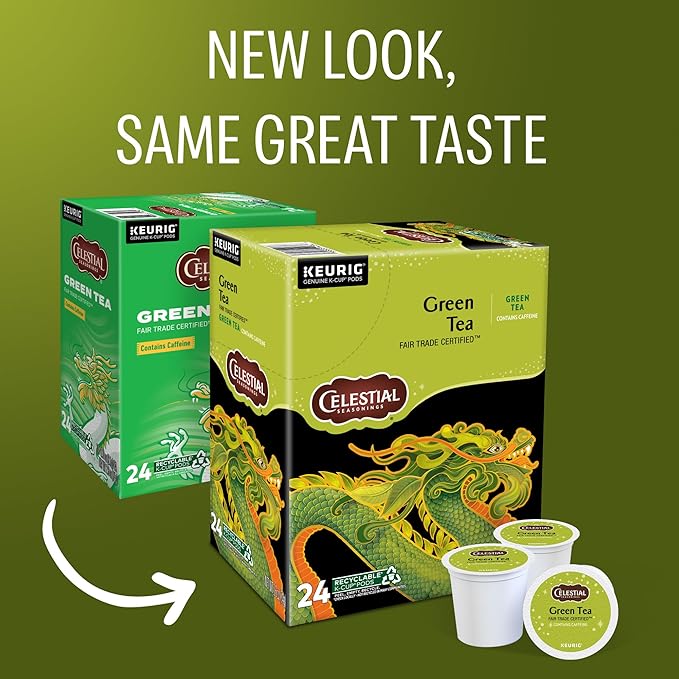 Celestial Seasonings Green Tea Single-Serve Keurig K-Cup Pods 96 Count