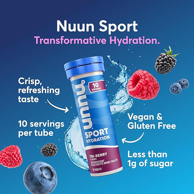 Nuun Electrolyte Drink Tabs Tri Berry 8 Count 1.9 Ounce