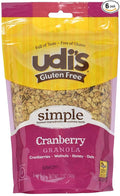 Udis Gluten Free Cranberry Granola 12 Ounce - 6 per case.