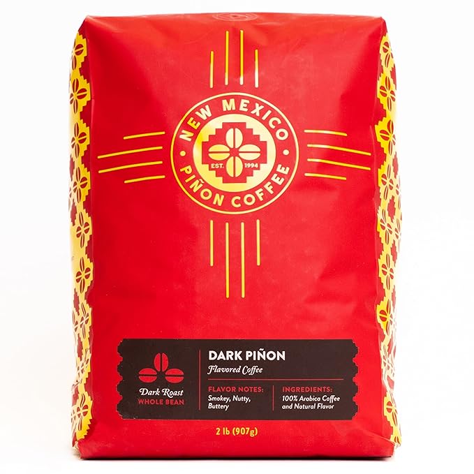 New Mexico Piñon Coffee Naturally Flavored Coffee (Dark Piñon Whole Bean 2 pound)