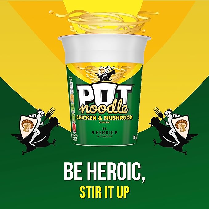 Pot Noodle Chicken and Mushroom 90 g (Pack of 12)
