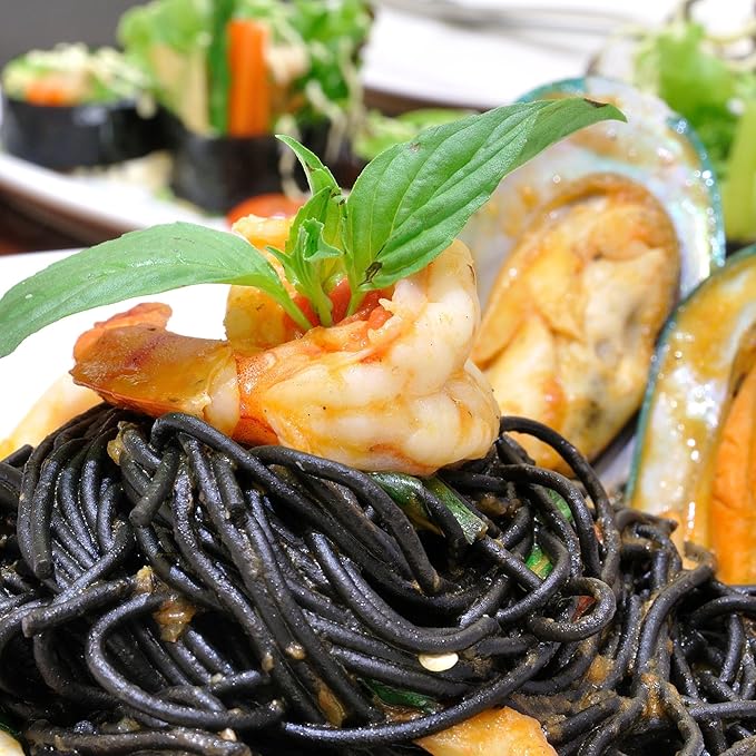 ANTICHI PODERI TOSCANI Handmade Flavored Pasta Black Squid Ink Spaghetti 17.6oz | Imported from Italy Pack of 2