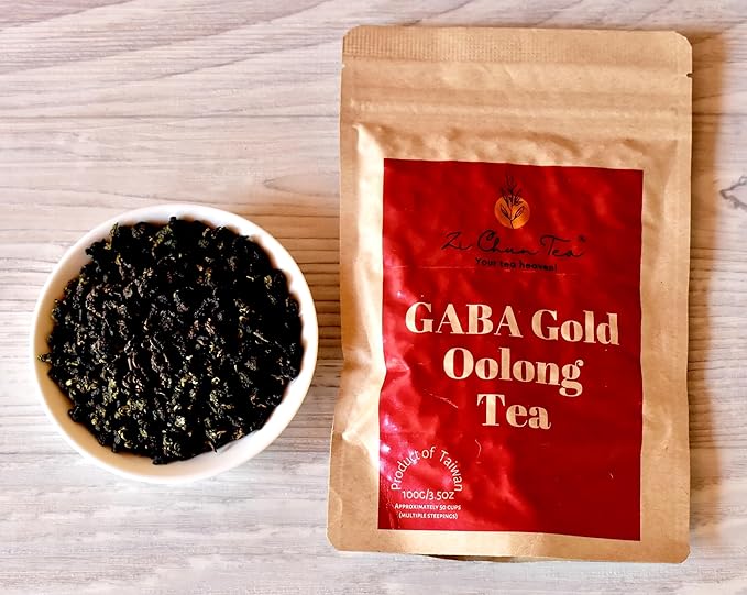 GABA Gold - Organic Oolong Super Tea Loose Leaf Stress Relief beverage - Calming and Relaxing - Aids Mental Focus and Clarity - 8.8 ounces