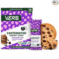Verb Caffeinated Energy Bars Chocolate Chip Cookie Dough (26g Pack of 16) 110-Calorie Delicious Energy Bar Gluten Free On-the Go Snack with 80mg Green Tea Caffeine Only Real-Food Ingredients