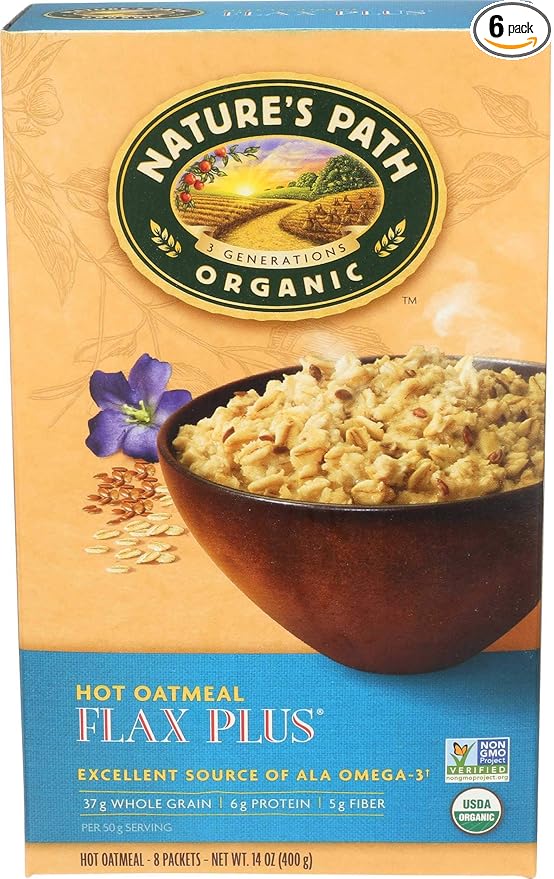 Natures Path Organic Flax n Oat Hot Oatmeal 14 Ounce - 6 per case.