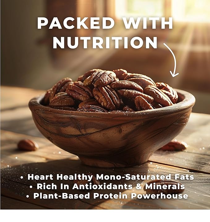 Pecan Pieces 1 lb | Georgia-grown Raw Chopped Pecans | Premium Grade A | Baking Ingredient Salad Topper Roasting Snacking | Vegan Gluten Free Keto Friendly