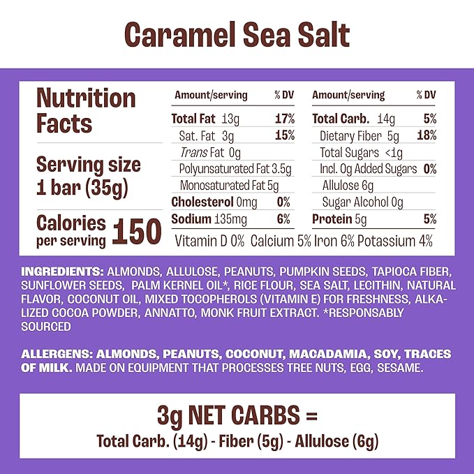 Generic Mu.nk Pa.ck Bar Caramel Sea Salt 4.92 oz (Pack Of 6)