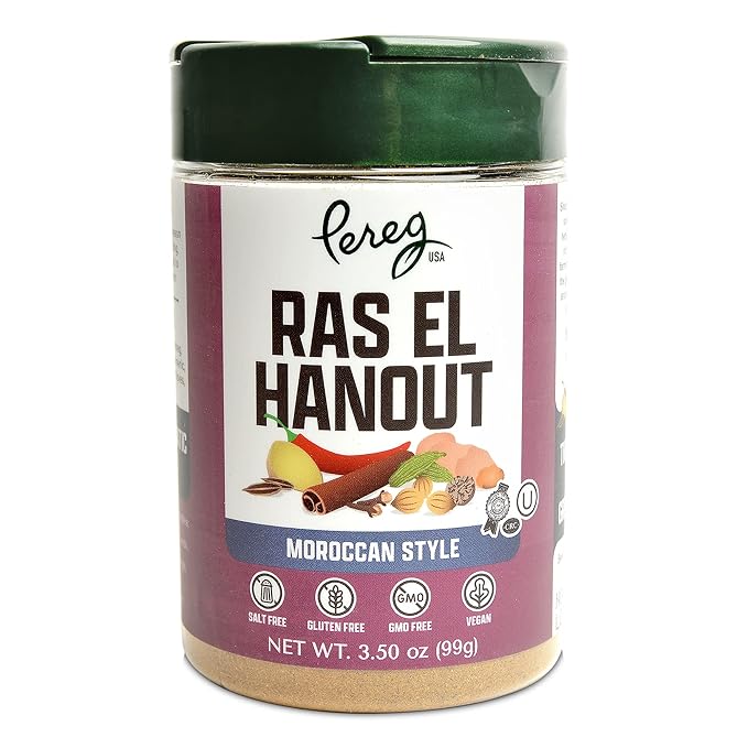 Pereg Ras El Hanout Moroccan Seasoning Spice Blend (3.5 Oz x 6 Pack) - Mixed Spices - Non-GMO - Kosher Certified – Salt-Free Sugar-Free