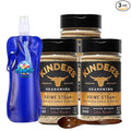 Kinder’s Seasoning – Three (3) 5 oz Bottles – Gourmet Steakhouse Rub for Grilling &amp Roasting – No MSG Gluten-Free Non-GMO – Includes Collapsible Bottle &amp Wooden Spoon (Total 15 oz) ( Prime S